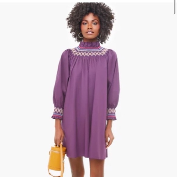 Tuckernuck Dresses & Skirts - NWOT Tuckernuck Pomander Place purple smocked Wrenley dress M